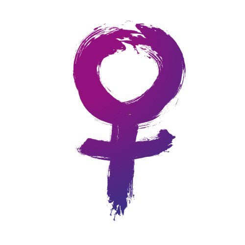 Weltfrauentag, Venus, Symbol,Pinselstrich, frei,Vektor