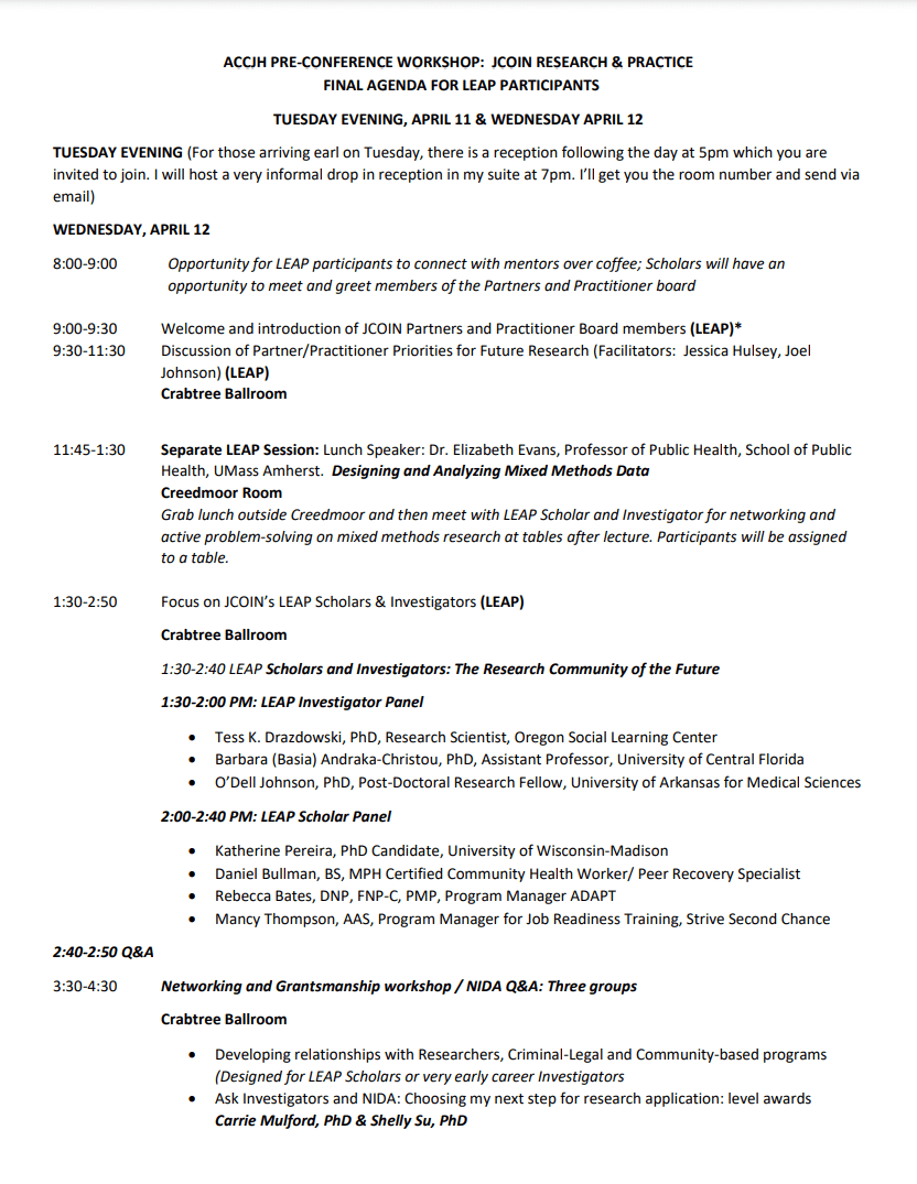LEAP agenda LEAP agenda