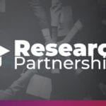 A graphic displaying the text 'Research Partnerships'
