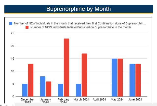 BUP Site Domain Scores This chart shows performance across NIAT DyCEP domains for the BUP site, identifying areas of strength (e.g., Staff Engagement) and opportunities for targeted improvement (e.g., Quality Improvement Processes).